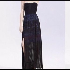 Silence and noise blue maxi strapless dress